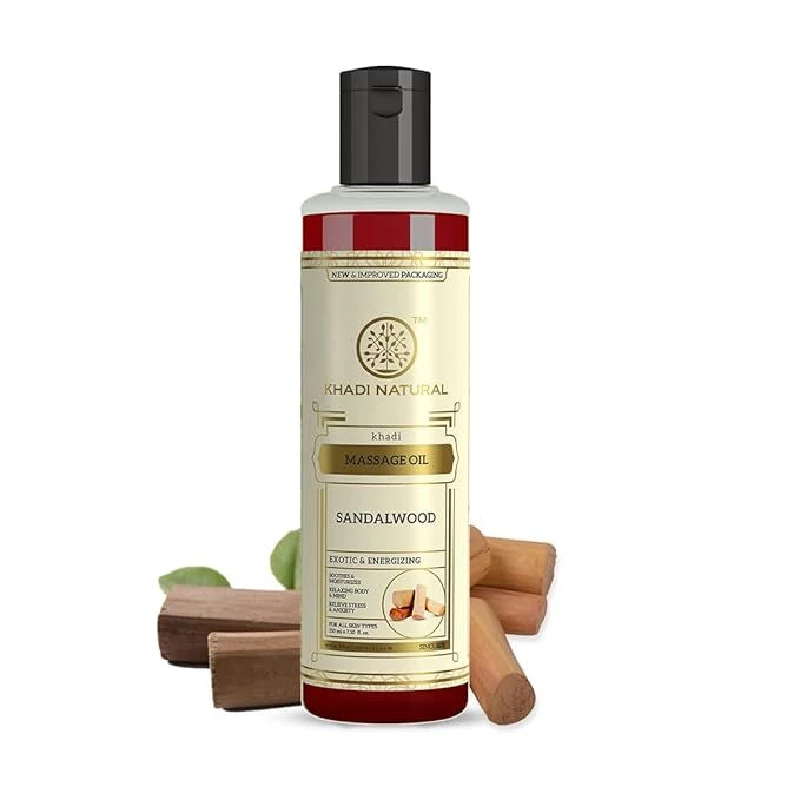 Khadi Natural Sandalwood Massage Oil Soothes & Moisturizes